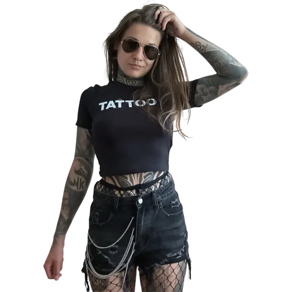 Crop Top Tattoo care elegant - Image 3